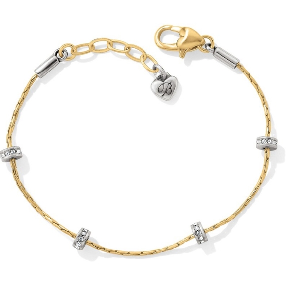 Brighton Jewelry - Brighton "Meridian Orbit" Ret Pave   Crystal Stations Gold Layering bracelet